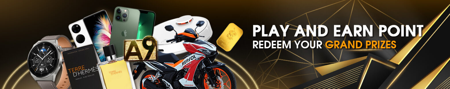 A9play and Earn Point, Redeem Your Grand Prizes